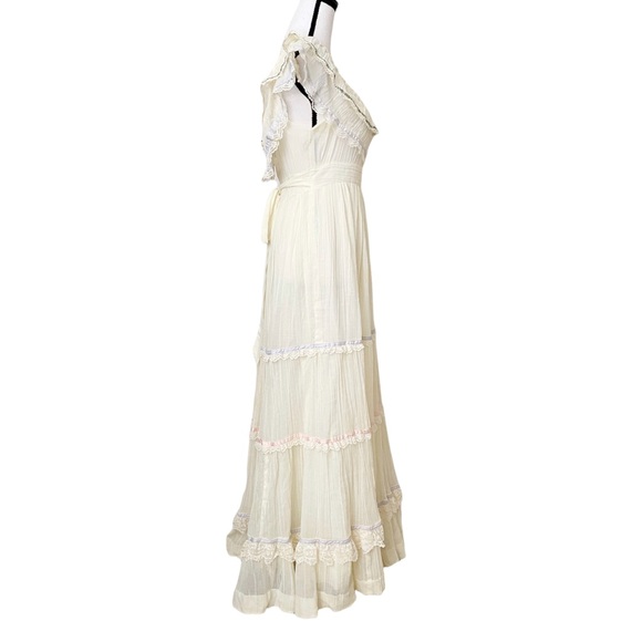 Gunne Sax Off the Shoulder Tiered Maxi Dress - Picture 2 of 13